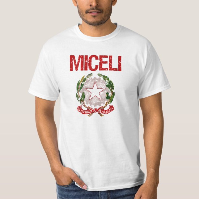 Miceli italienskt efternamn tee shirt (Framsida)