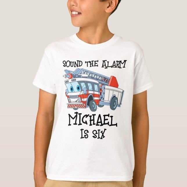 Michael är Sex Fire Lastbil T Shirt (Framsida)