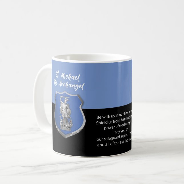 Michael Archangel Prayer tänker på dig Kaffemugg (Framsida vänster)