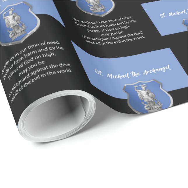 Michael Archangel Prayer tänker på dig Presentpapper (Rullad Hörn)