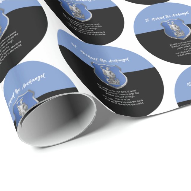 Michael Archangel Prayer tänker på dig Presentpapper (Rullad Hörn)