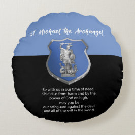 Michael Archangel Prayer tänker på dig Rund Kudde