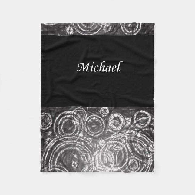 Michael Black white fleece filt (Framsidan)