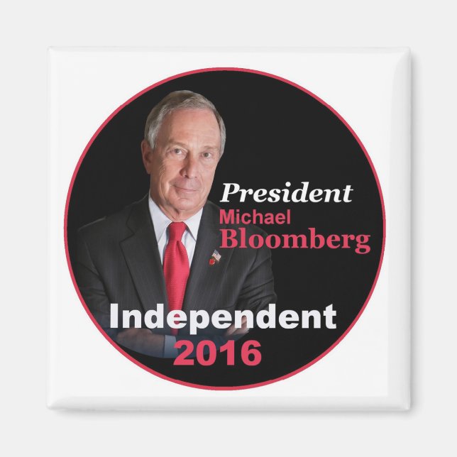 Michael BLOOMBERG 2016 Square Magnet (Framsidan)