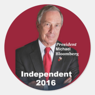 Michael BLOOMBERG 2016 Sticker Runt Klistermärke