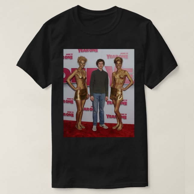 Michael Cera Guld Dam Cursed Photo T Shirt (Design framsida)