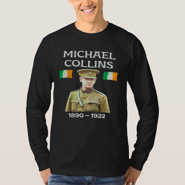 Michael Collins Irish Rebel Irish Free State T Shirt (Framsida)