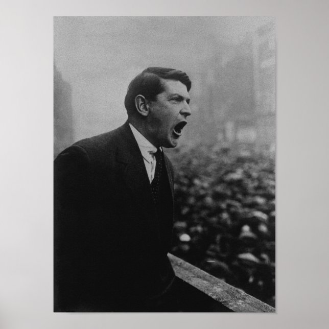 Michael Collins talade i en Dublin-folkgrupp 1922 Poster (Framsidan)