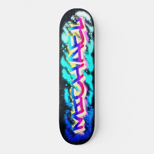 MICHAEL Customized Graffiti Skateboard (Framsida)