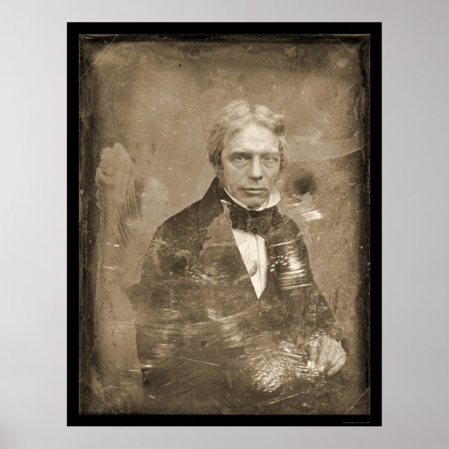 Michael Faraday Daguerreotype 1845 Poster (Framsidan)
