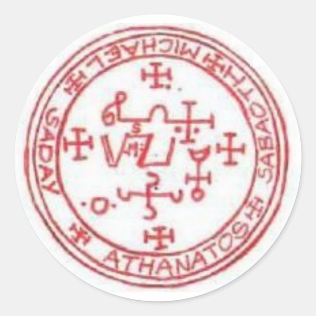 Michael försegling runt klistermärke (Framsida)