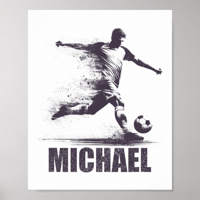 Michael Fotboll Pojkar Personlig Förnamn Michae Poster (Framsidan)