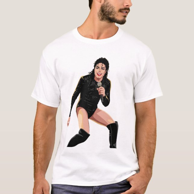 Michael Jackson Live Bad World Tour Aintree 1988 T Shirt (Framsida)