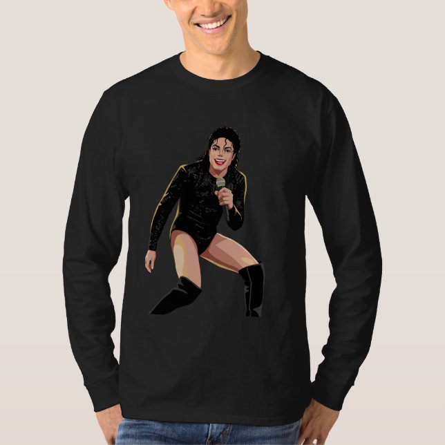 Michael Jackson Live Bad World Tour Aintree 1988 T Shirt (Framsida)