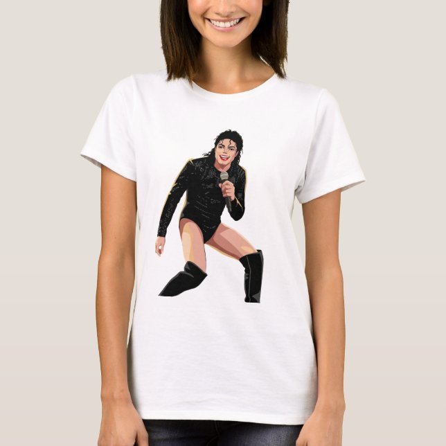 Michael Jackson Live Bad World Tour Aintree 1988 T Shirt (Framsida)