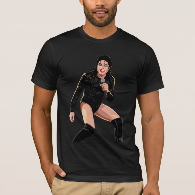 Michael Jackson Live Bad World Tour Aintree 1988 T Shirt (Framsida)