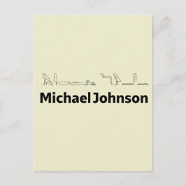 Michael Johnson Översatt till Hieroglyfer Vykort