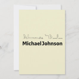 Michael Johnson Translated into Hieroglyphs Julkort