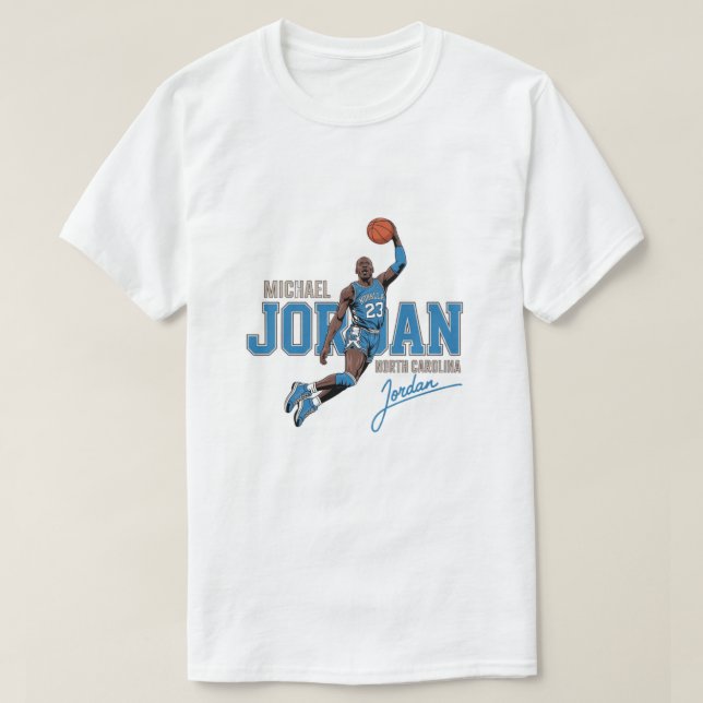 Michael Jordan North Carolina Throwback T-Shirt (Design framsida)
