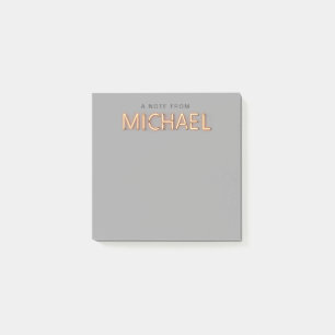 Michael Namn i Glowing Neon Ljus Post-it Block