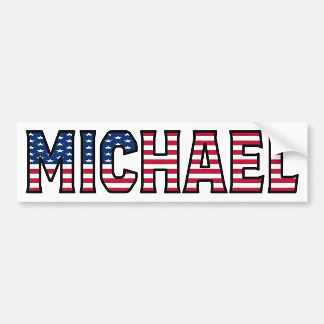 Michael Namn Vorname USA Aufkleber Sticker Auto Bildekal (Framsidan)