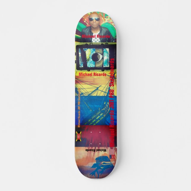 MICHAEL RICARDO 7 3/4" Skateboard Deck (Framsida)