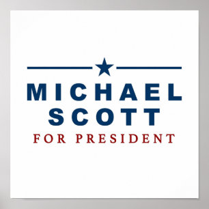 Michael Scott for President Office Poster