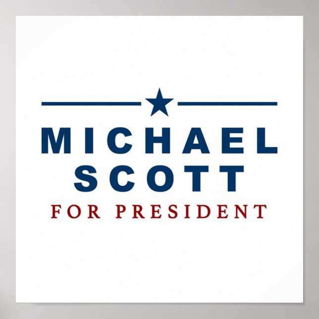 Michael Scott for President Office Poster (Framsidan)