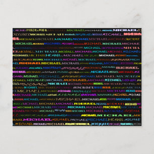 Michael Text Design I vykort