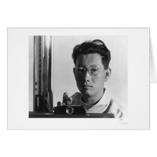 Michael Yonemitsu, röntgentekniker 1943 Hälsningskort