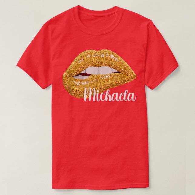 Michaela First Namn Gift T Shirt (Design framsida)