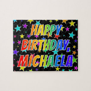 ’MICHAELA’ First Namn, Roligt ’GRATTIS PÅ F Pussel
