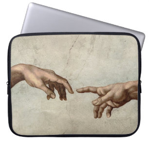 Michaelangelo händer build adam gud laptop fodral