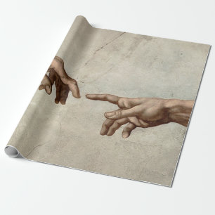 Michaelangelo händer build adam gud presentpapper