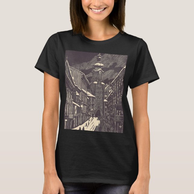 Michaelporten i Bratislava medeltida torn T Shirt (Framsida)