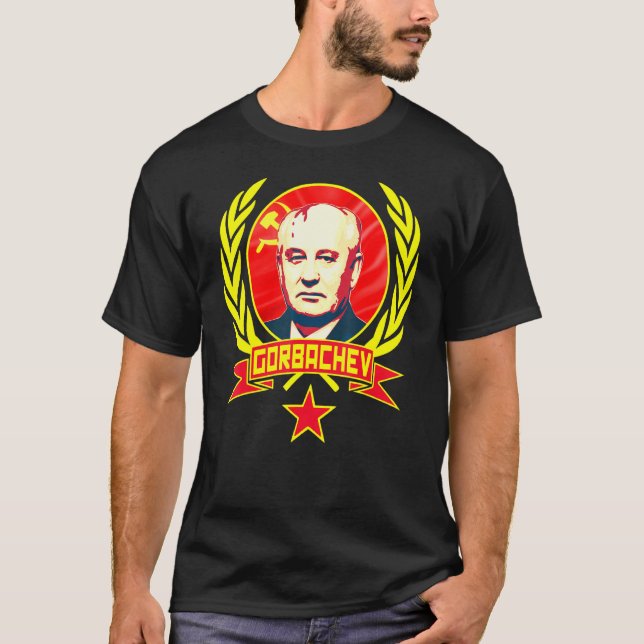 Michail Gorbatjov Sovjetkommunismen Propaganda T Shirt (Framsida)