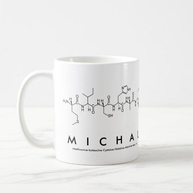 Michal peptide namn mugg (Vänster)