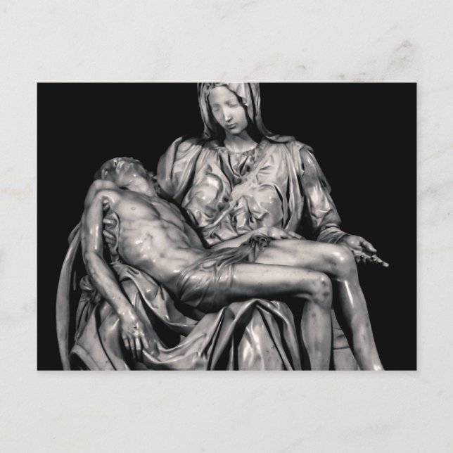 Michealangelo Masterbit La Pieta Sculpture Vykort (Framsida)