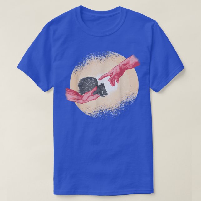 Michel Angelo hand of god funny Porcupine T-Shirt (Design framsida)
