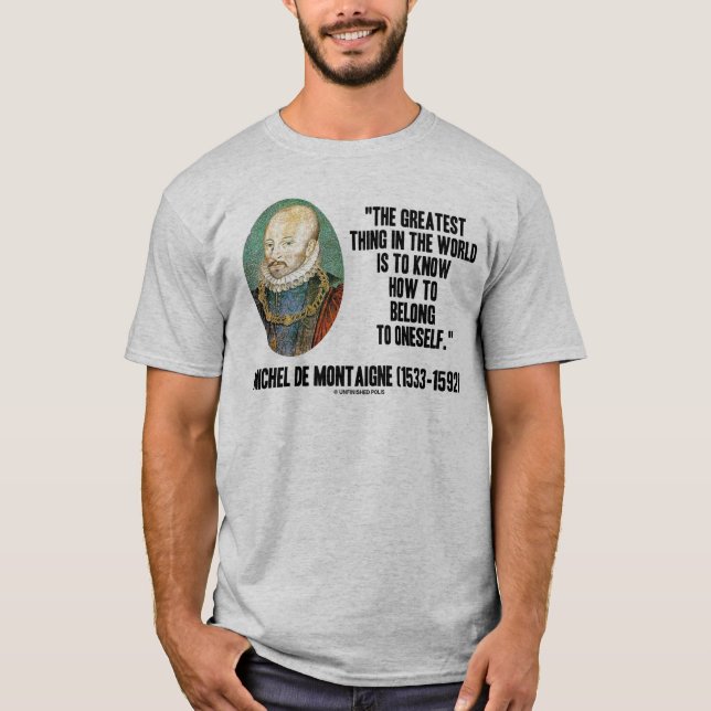 Michel de Montaigne Hur tillhörde sig Oneself Tee (Framsida)