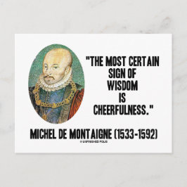Michel de Montaigne Tecken på vishet Glädje Vykort