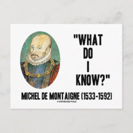 Michel de Montaigne, vad vet jag? Offert Vykort