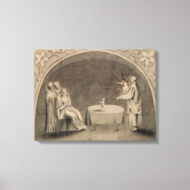 Michel de Nostradame och Catherine Canvastryck (Framsida)
