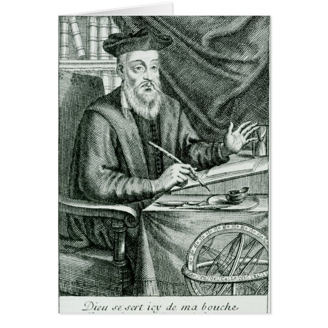 Michel de Nostredame Hälsningskort (Framsidan)