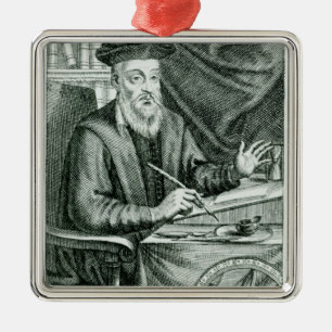 Michel de Nostredame Julgransprydnad Metall