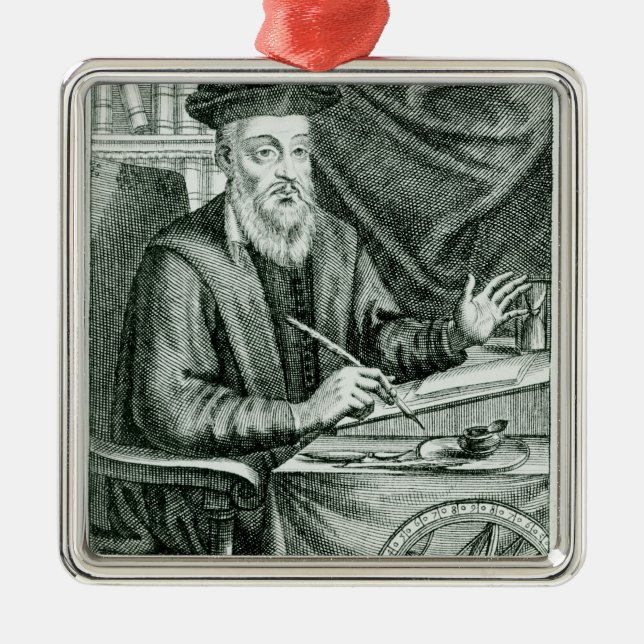 Michel de Nostredame Julgransprydnad Metall (Framsidan)