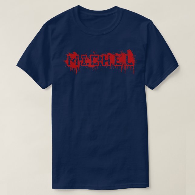 Michel  First Name Halloween Costume Personalized  T Shirt (Design framsida)