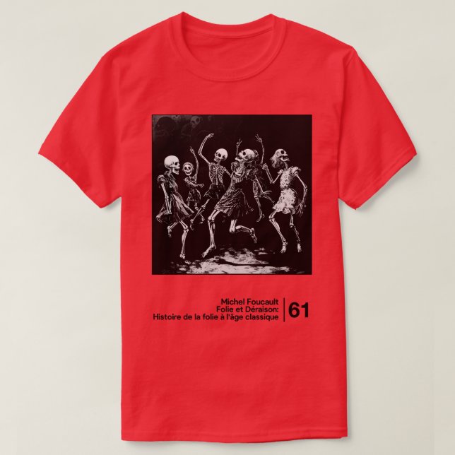 Michel Foucault Minimum Stil Graphic Artwork TShi T Shirt (Design framsida)
