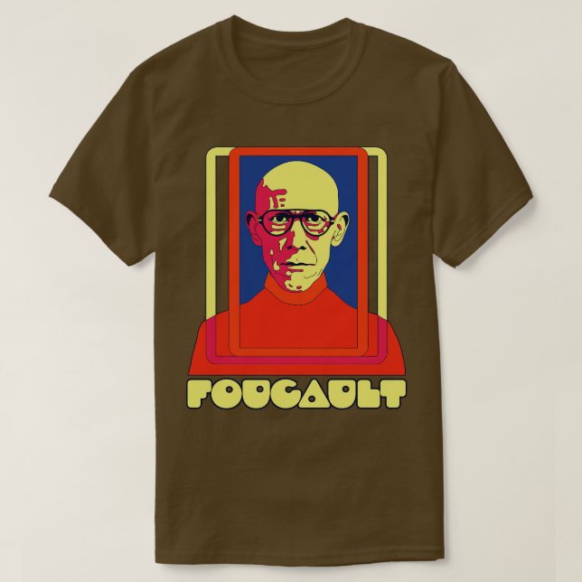 Michel Foucault Retro 70-talet Stil T Shirt (Design framsida)