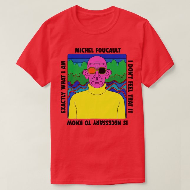 Michel Foucault Retro-offertdesign T Shirt (Design framsida)